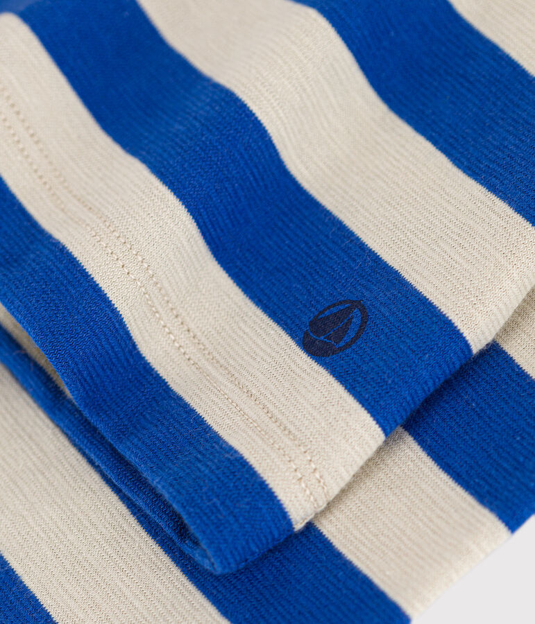 Women's Straight Round-Neck Cotton T-Shirt blue/grey