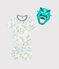 Boys' Short Pyjamas with Mask MARSHMALLOW white/MULTICO white