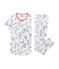 Girls' Ribbed Pyjamas MARSHMALLOW white/MULTICO white