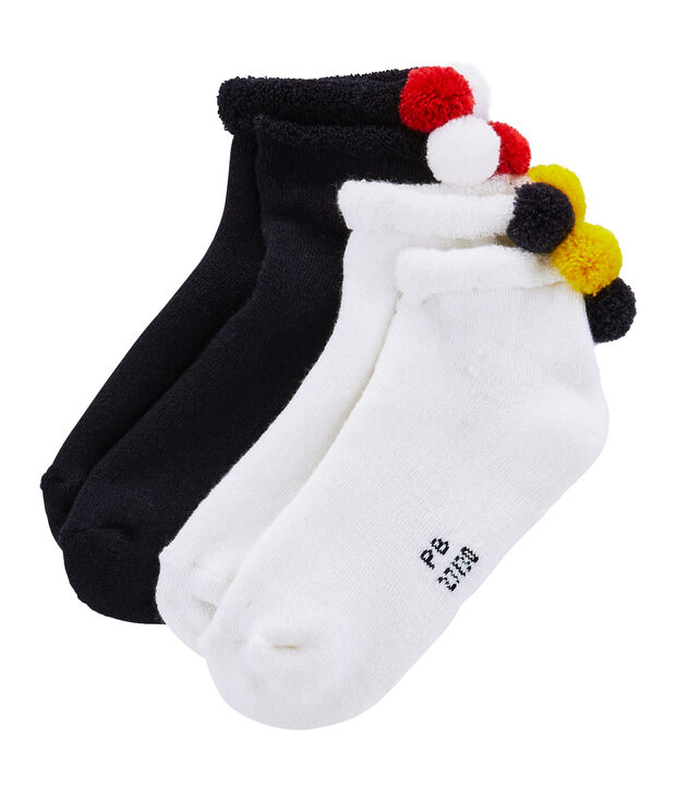 Pack of 2 Pairs of Girls' Socks multicolor