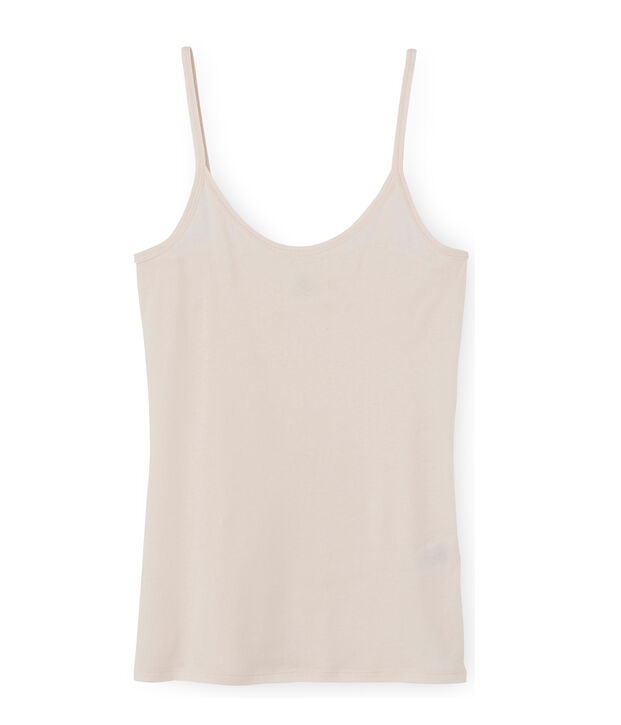 Women's lightweight cotton shirt with straps pink