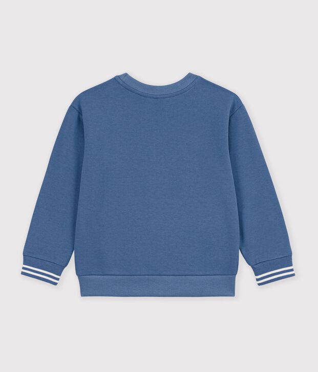 Children's plain cotton sweatshirt blue