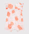 Print satin playsuit for baby girls VIENNE pink/MULTICO white