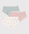 Children's cotton floral-patterned shorties - 3-pack variante 1