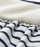Baby Girls' Long-Sleeved Striped Dress MARSHMALLOW white/SMOKING CN blue