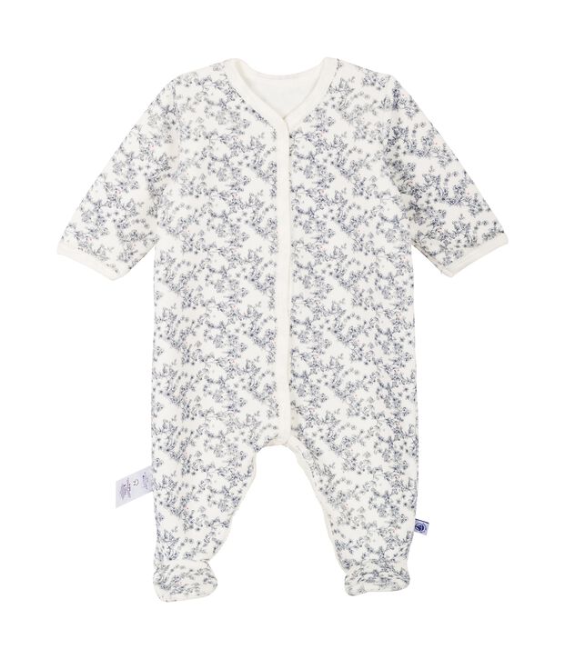 Baby girl's sleepsuit white/multicolor