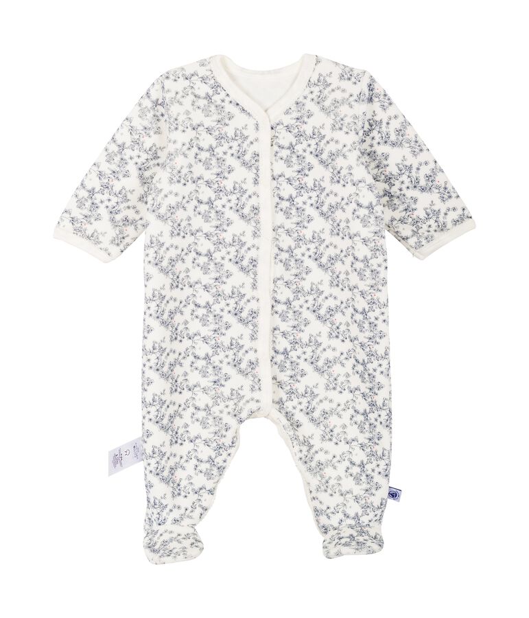 Baby girl's sleepsuit white/multicolor