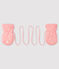 Baby's unisex fleece-lined mittens MINOIS pink