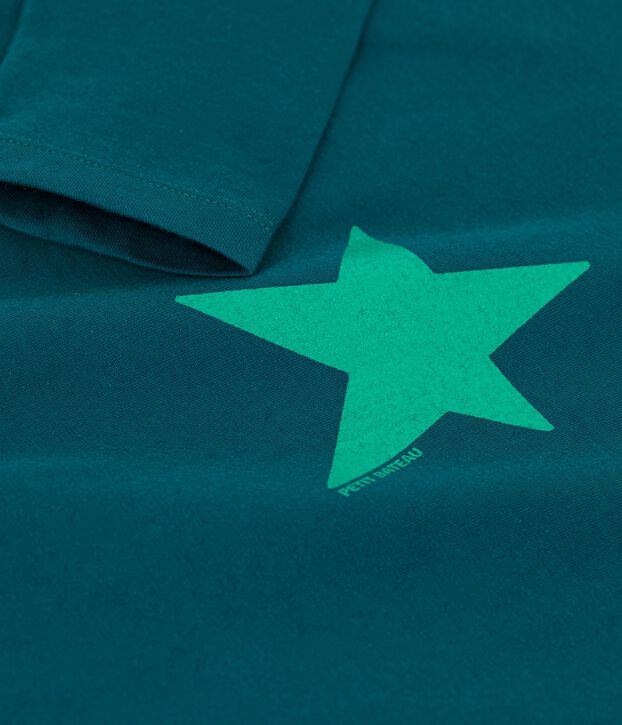 Tee-shirt manches longues en coton enfant gar&ccedil;on green