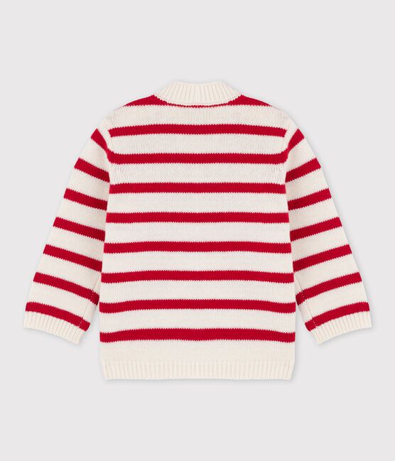 Babies' Jersey Jumper MARSHMALLOW white/TERKUIT red