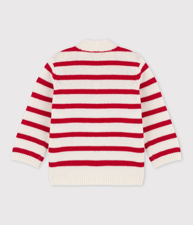 Babies' Jersey Jumper white/red