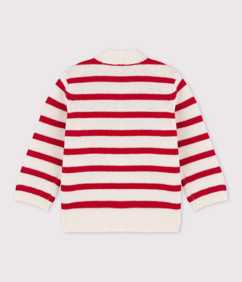 Babies' Jersey Jumper white/red