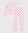 Women's heart print cotton pyjamas MARSHMALLOW white/TERKUIT red