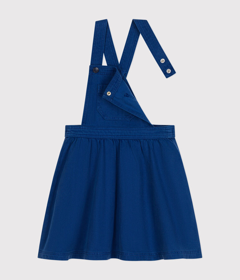 Little girls' serge dungaree dress INCOGNITO blue