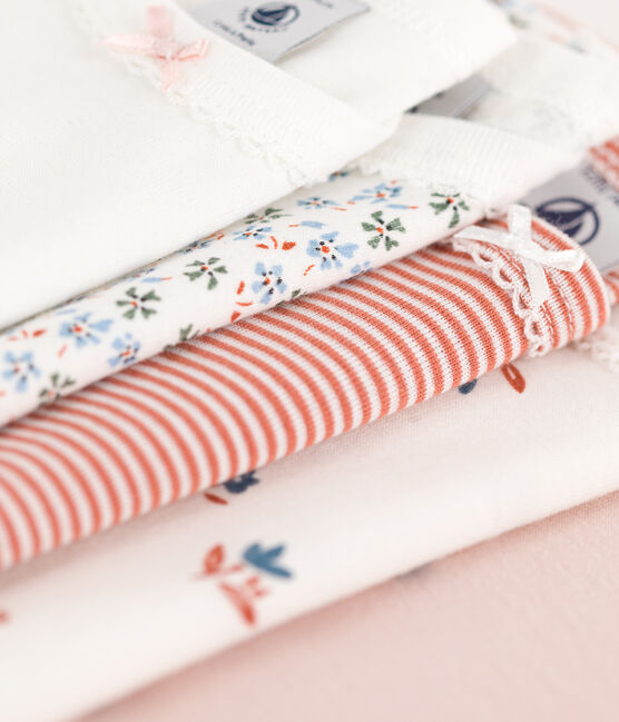Babies' Floral Long-Sleeved Cotton Bodysuits - 5-Pack variante 1
