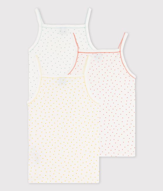 Girls' Cotton and Linen Blend Strappy Vest Tops - 3-Pack variante 1