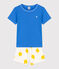 Boys' Blue Cotton Short Pyjamas BRASIER blue/MULTICO white