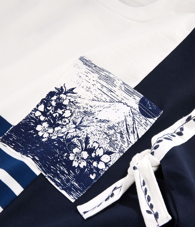 Women's Breton top Christoph Rumpf x Petit Bateau white/blue
