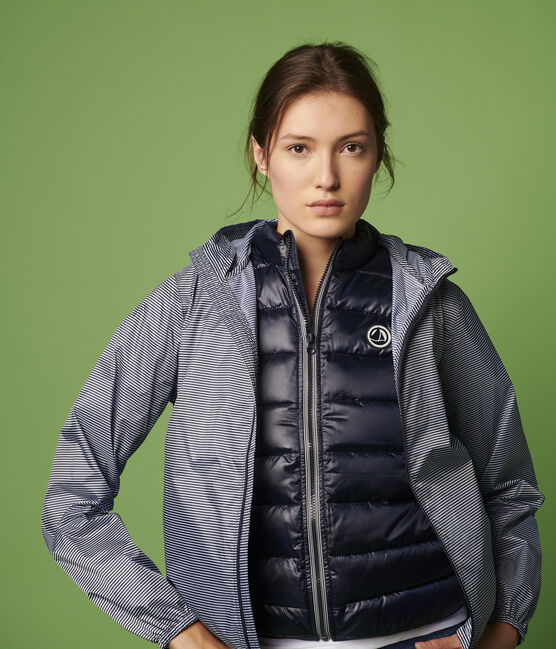 Unisex 3-in-1 Windbreaker in Recycled Fabric SMOKING blue/MARSHMALLOW white