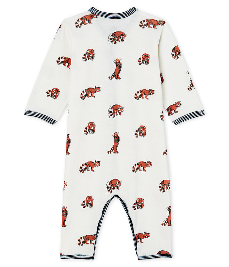 Baby Boys' Footless Ribbed Sleepsuit MARSHMALLOW white/MULTICO CN