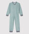 Unisex Bear Brushed Terry Towelling Jumpsuit SEDUMBLUE /MARSHMALLOW