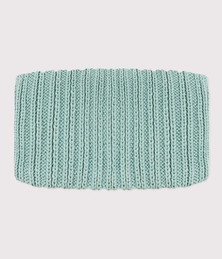 Babies' Unisex Fleece-Lined Knitted Snood green