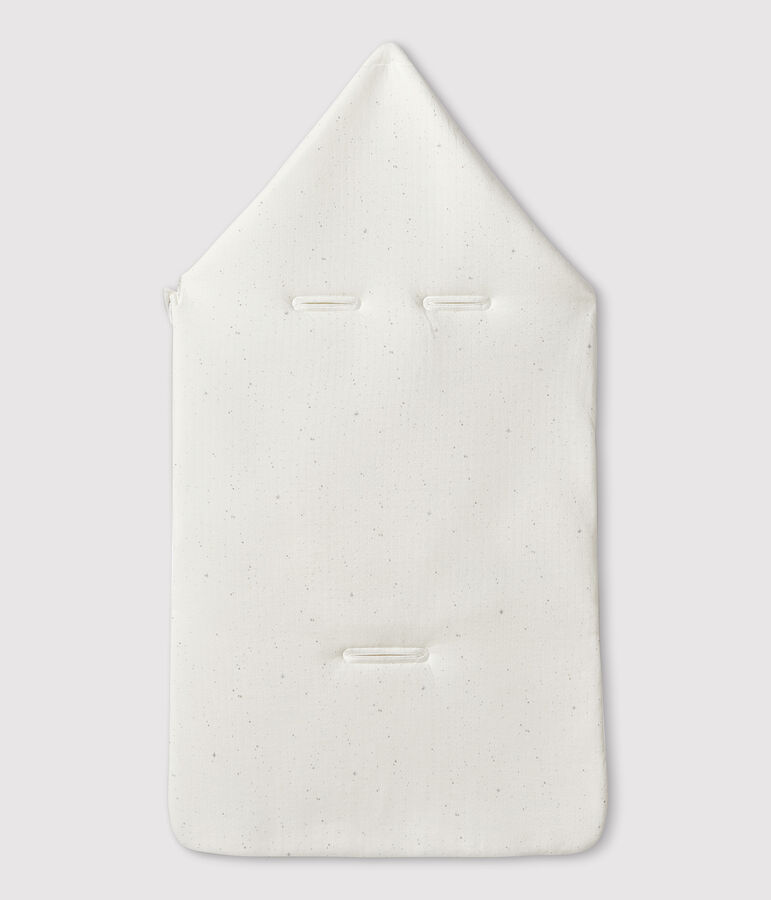 Babies' White Organic Cotton Tube Knit Baby Nest MARSHMALLOW white