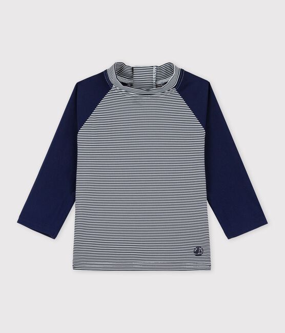 Babies' Unisex UV-Proof Eco-Friendly T-Shirt SMOKING blue/MARSHMALLOW white