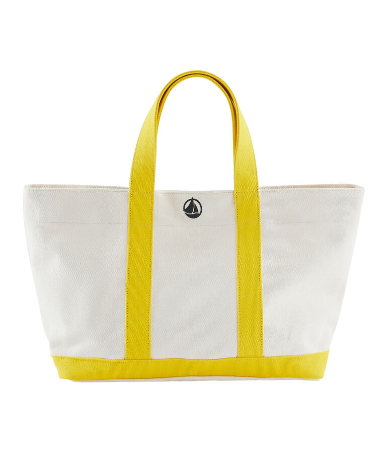 Shopping bag white/yellow
