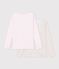 Pack of children's long-sleeved cotton T-shirts with flowers multicolor
