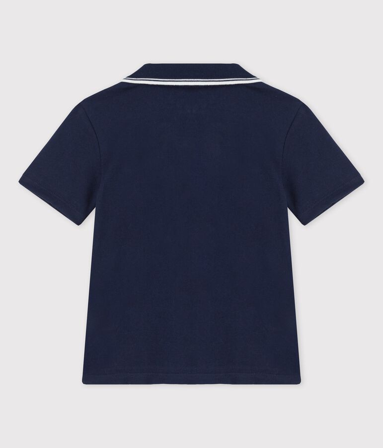 Boys' Short-Sleeved Jersey Polo Shirt blue