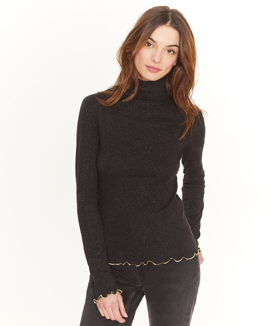 Women's Glittery Undershirt NOIR black/OR yellow