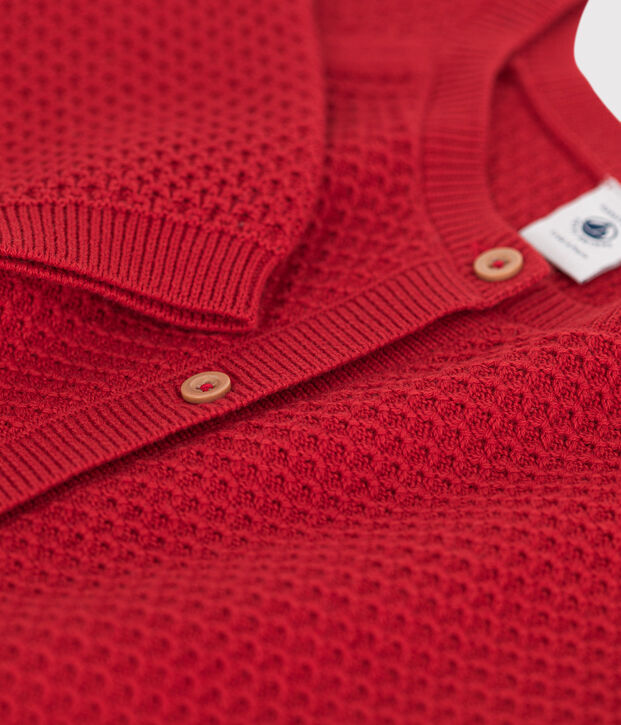 Girls' Cotton Cardigan red