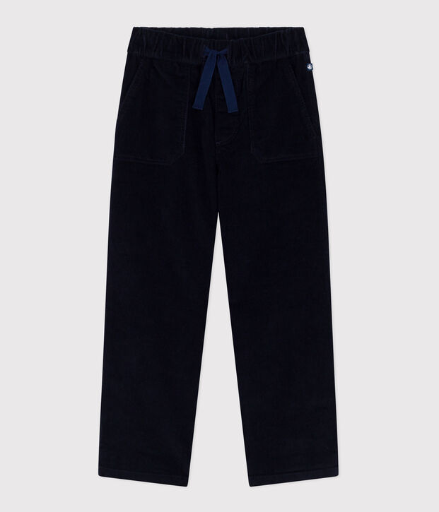 Children's straight plain corduroy trousers SMOKING