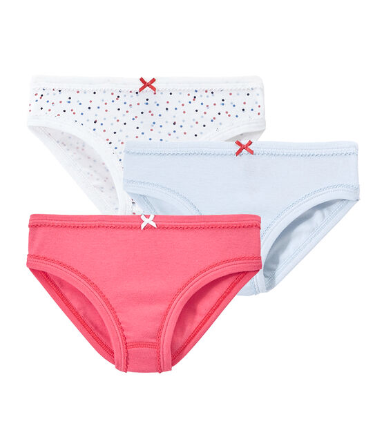 Set of 3 girls' panties LOT white
