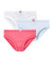 Set of 3 girls' panties LOT white
