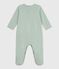 Babies' pinstriped cotton pyjama suit SAULE /MARSHMALLOW