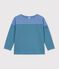 Children's cotton Breton top blue/green