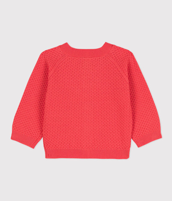 Babies' Cotton Knit Cardigan JUPITER orange