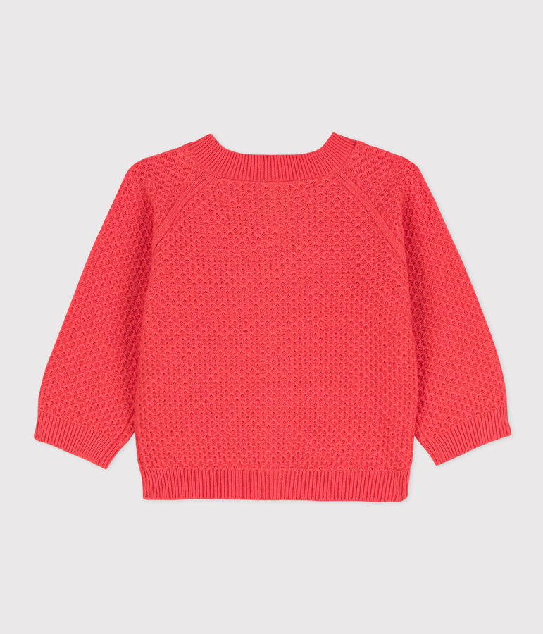 Babies' Cotton Knit Cardigan JUPITER orange