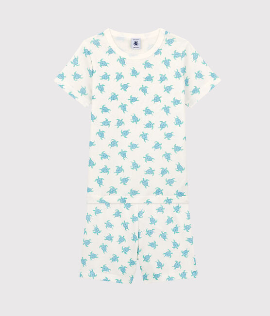 Unisex Children's Cotton Short Pyjamas MARSHMALLOW white/MULTICO white