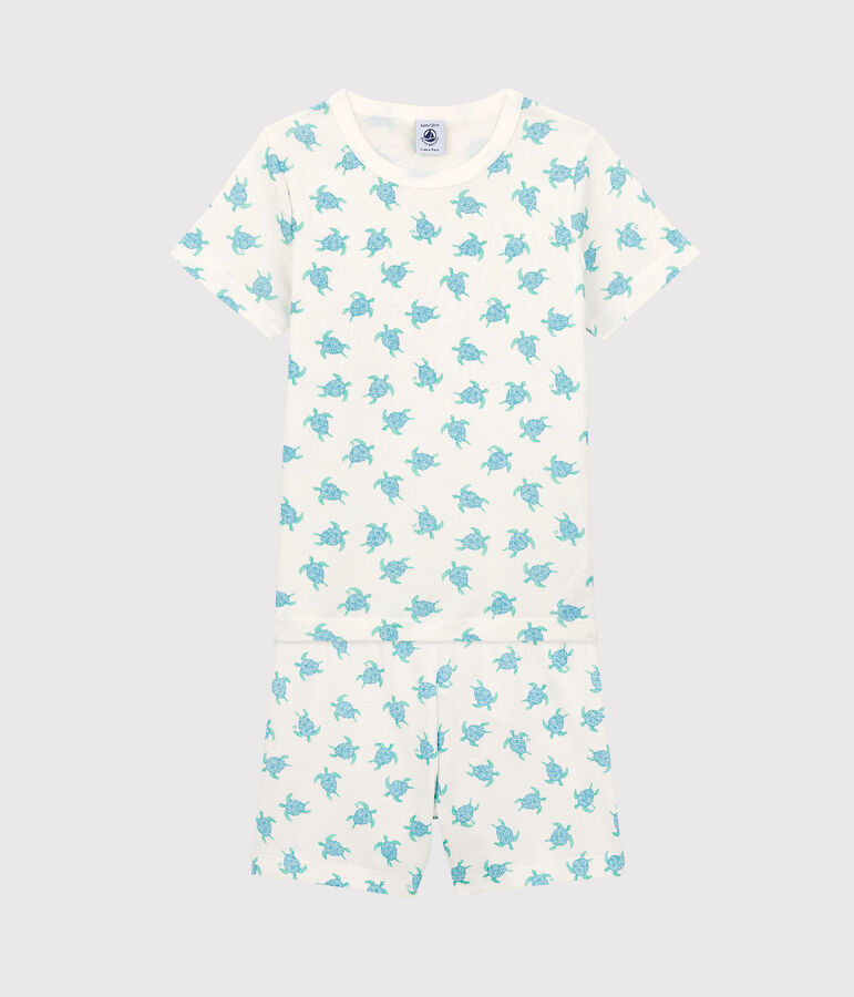 Unisex Children's Cotton Short Pyjamas MARSHMALLOW white/MULTICO white