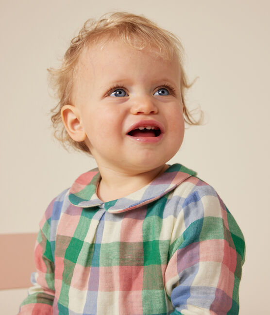 Babies' cotton gauze blouse AVALANCHE white/MULTICO