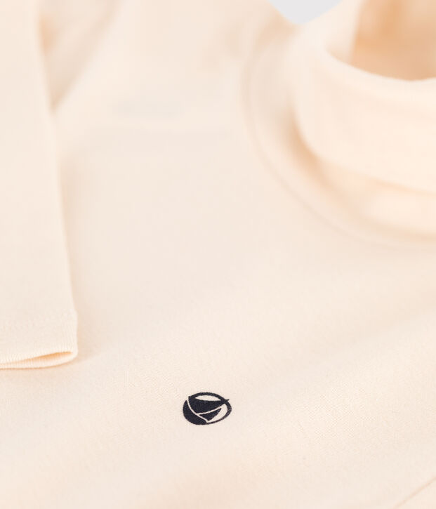 Children's Unisex Cotton Polo Neck Ecru