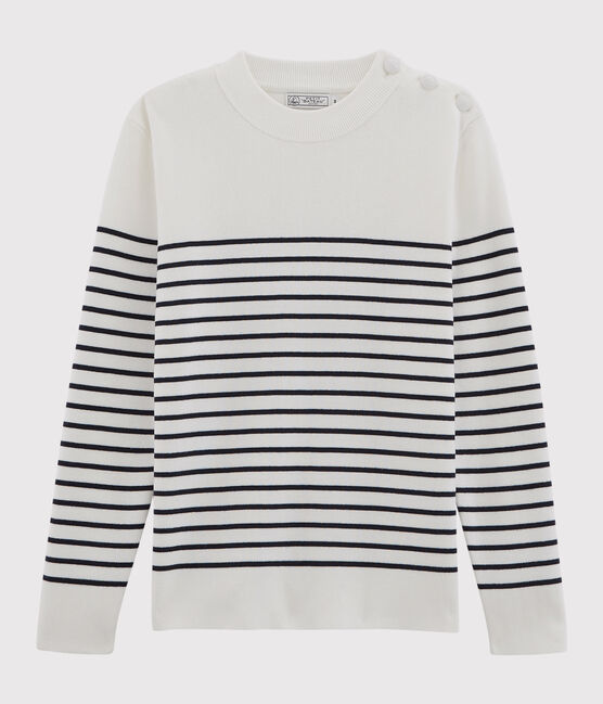 Men's Navy Pullover MARSHMALLOW white/SMOKING blue