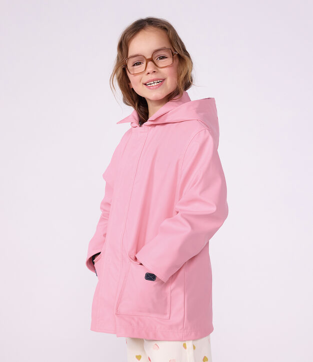 Children's plain iconic raincoat pink