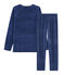 Boys' Velour Pyjamas MEDIEVAL blue/MAJOR blue