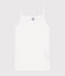 Women's cotton top with straps ECUME white