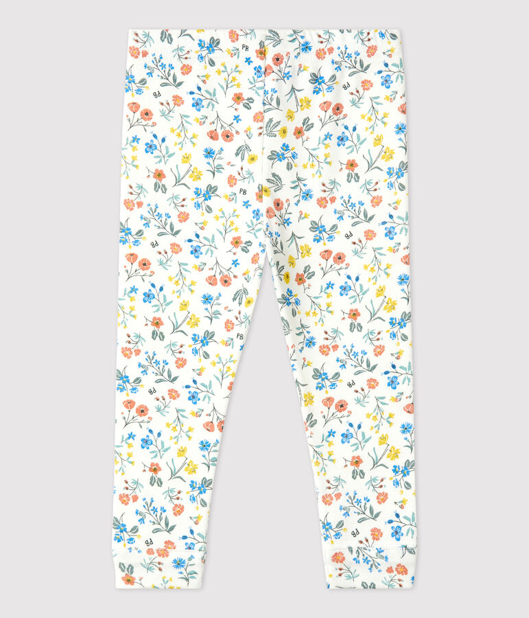 Babies' Cotton Floral Print Leggings MARSHMALLOW white/MULTICO white