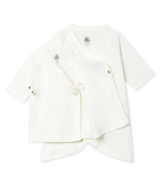 Baby Kimono Bodysuit and Undershirt Set in Rib Knit variante 1